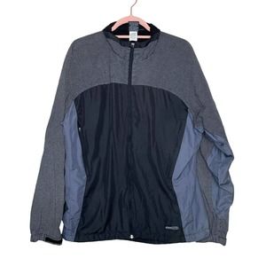 Illumi Nite XL Mens Black Gray Long Sleeve Activewear Full Zip Jacket